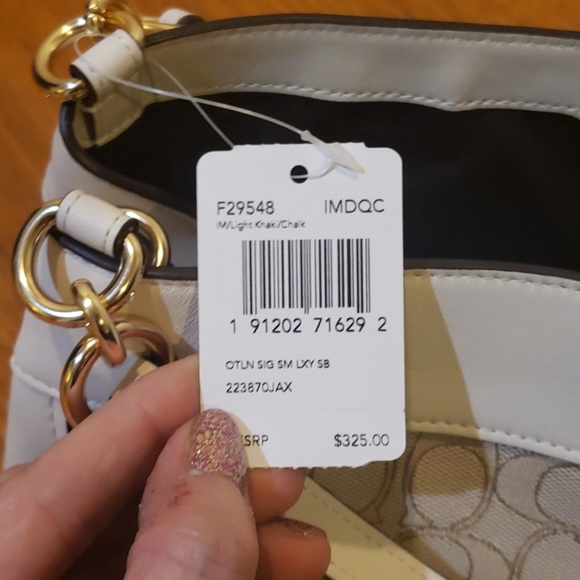 NWT Coach small Lexy Shoulder Bag, chalk - Picture 7 of 8